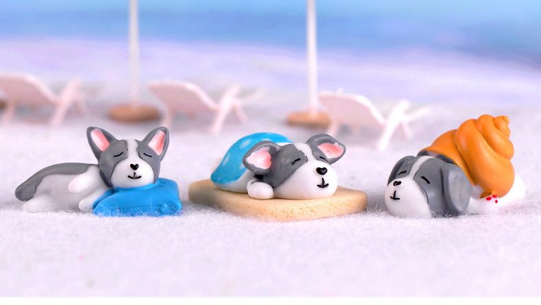 Pot Bonsai Resin Animals Pet Dog Models Wholesale Fairy Garden Accessories Supplies Mini Fairy Garden Ornament Small Artificial Dog Figurine Kids Gifts Terrarium Fairy Garden Kits Decoration Room Decor